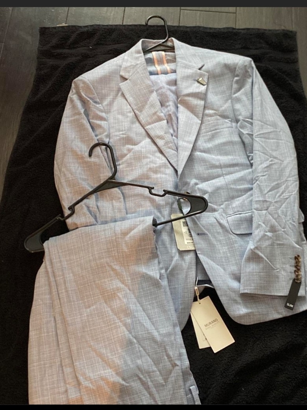 Murano Light Blue Plaid Two-Piece Suit